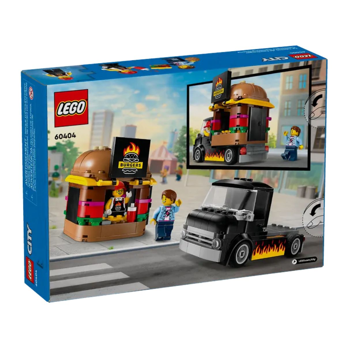 LEGO® City Burger Truck Toy Building Kit 60404, 194 Pieces
