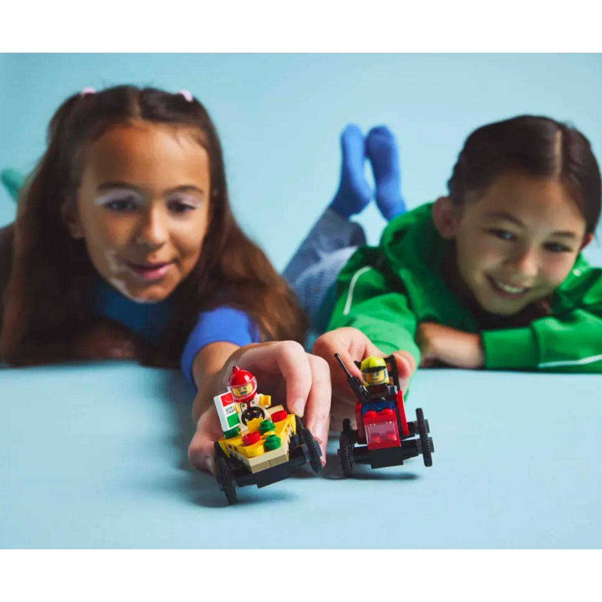 LEGO® City Pizza vs. Fire Truck Race Car Pack Toy Building Set 60458, 70 Pieces