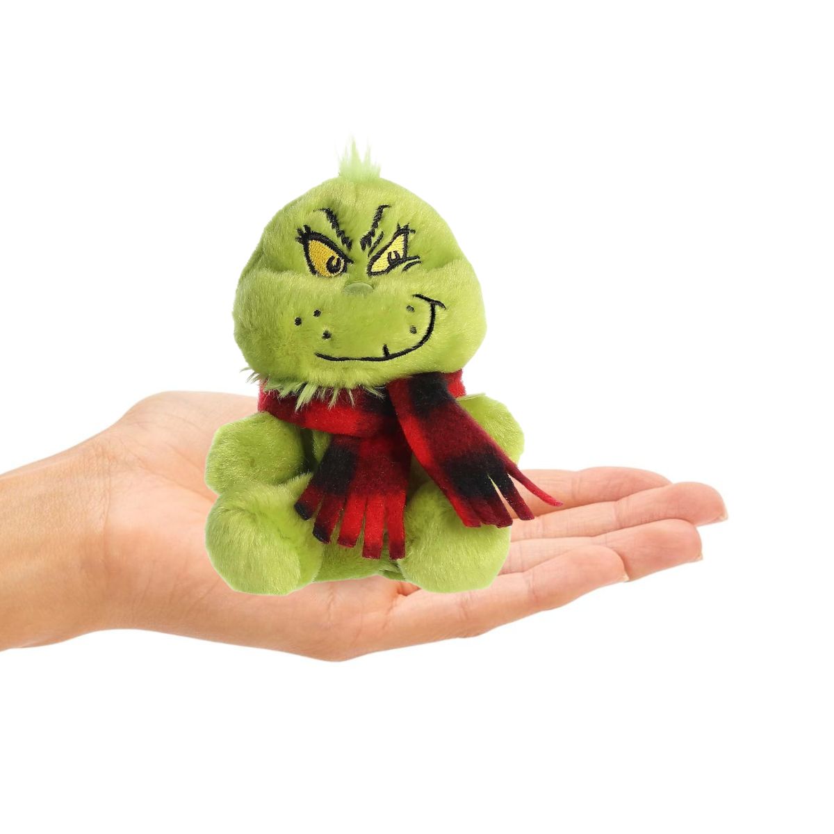 Aurora® Palm Pals™ Dr. Seuss™ The Grinch with Scarf 5 Inch Stuffed Animal Toy