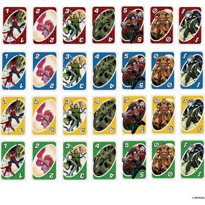 UNO The Amazing Spider-Man Standard Game with Special Web Swing Rule for 2 to 10 Players