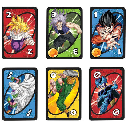 UNO Dragon Ball Z Standard Game with Special Wild Shenron's Wish Card for 2 to 10 Players