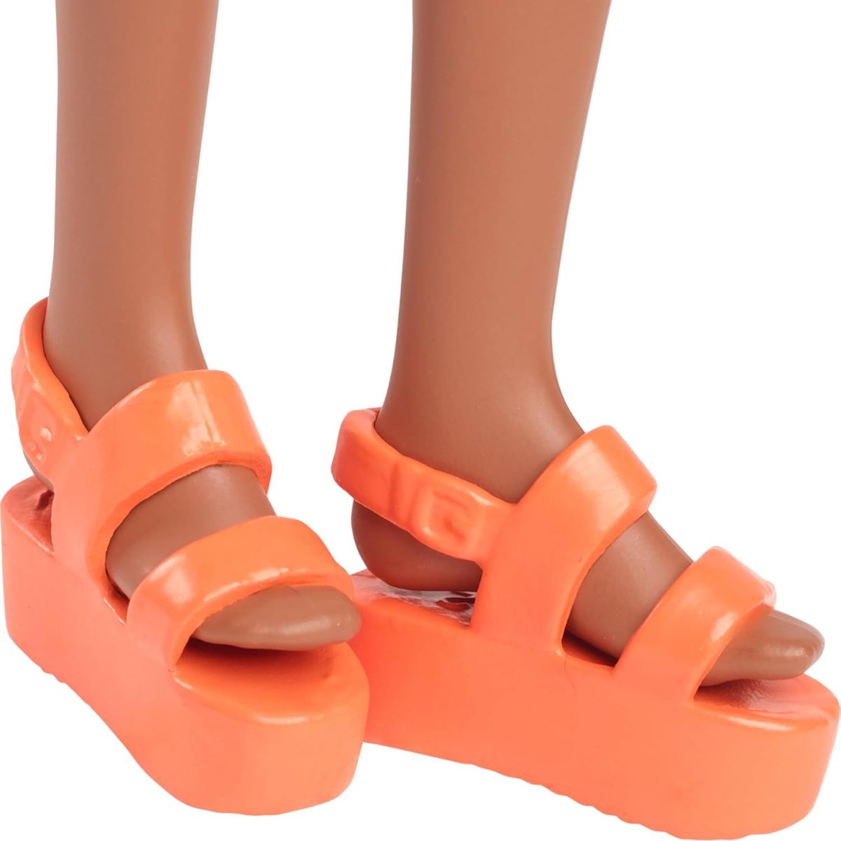 Barbie Fashionistas Doll #233, Black Hair in Checkered Flower Midi Dress with Matching Necklace and Sandals