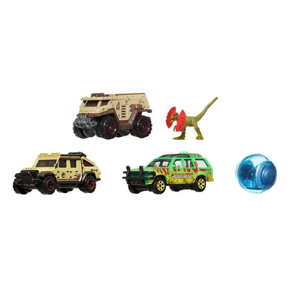 Matchbox Jurassic World Rebirth Car, Truck & Dinosaur Car 5 Pack 1:64 Scale, Adventure Seekers