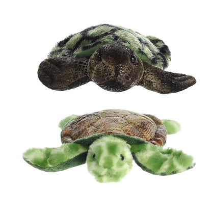 Aurora® Mini Flopsie™ Sealife Duo 8" Inch Plush Set, Splish & Splish-Splash Sea Turtle