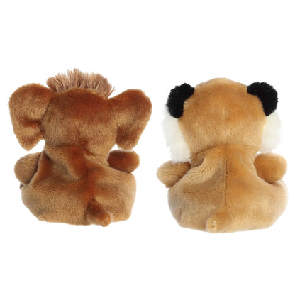 Aurora® Palm Pals™ Pre-Historic Duo 5" Inch Plush Set, Mo Woolly Mammoth & Ash Saber Tooth Tiger