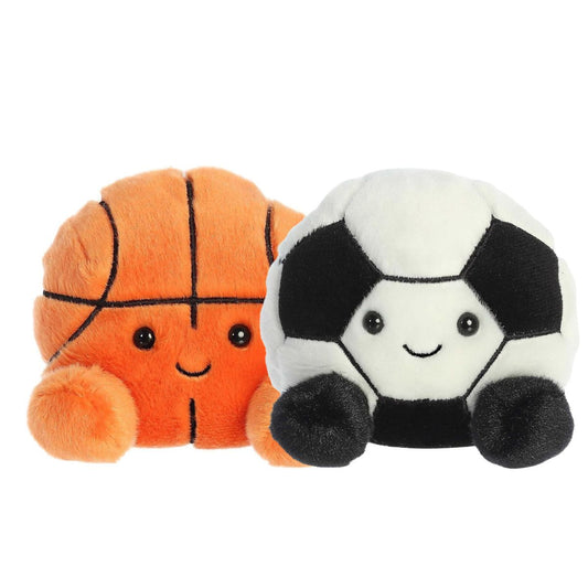Aurora® Palm Pals™ Sports Duo 5" Inch Plush Set, Hoops Basketball & Striker Soccer Ball