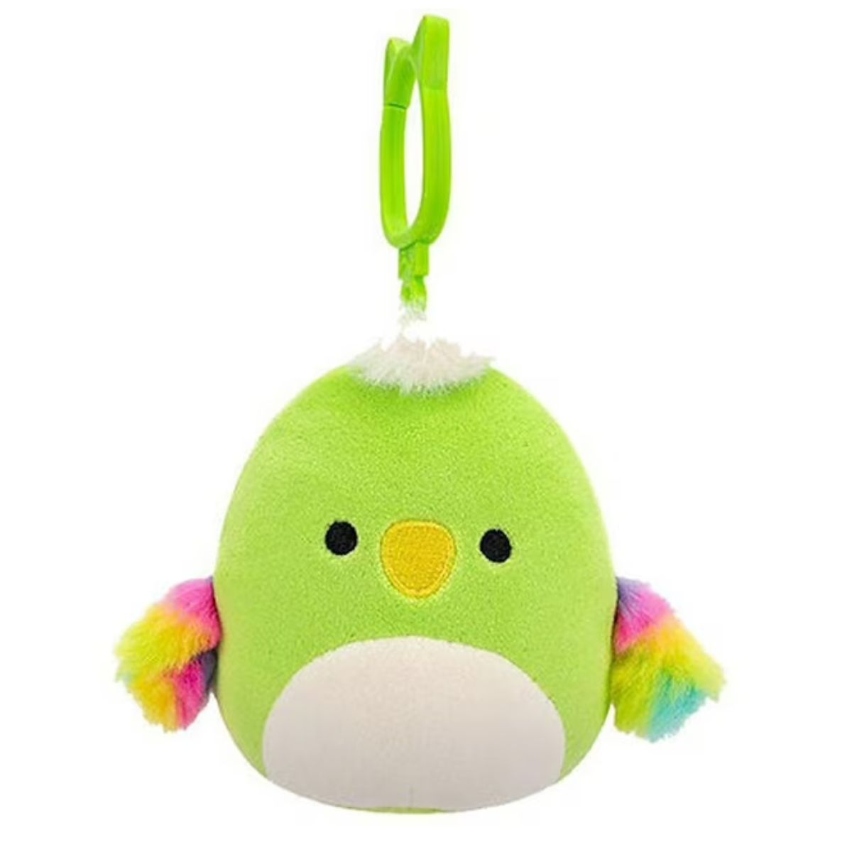 Squishmallows 3.5" Inch Clip-On Wolfe the Rainbow Parrot  Plush Toy #2709