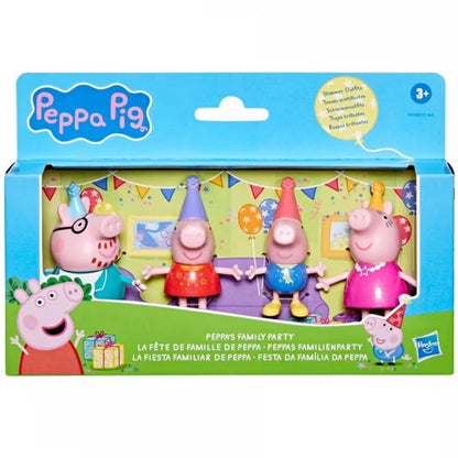 Peppa Pig Peppa's Family Party 3" Inch Figure 4-Pack Toy