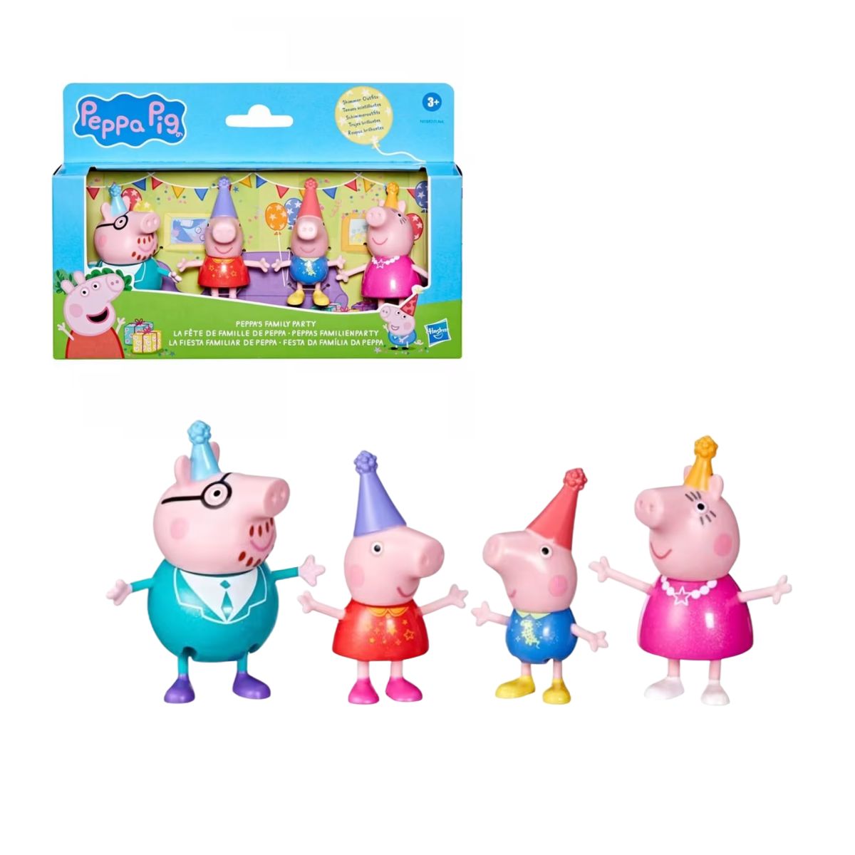 Peppa Pig Peppa's Family Party 3" Inch Figure 4-Pack Toy