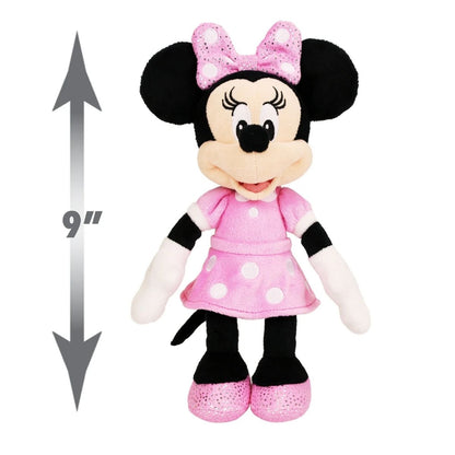 Disney Junior Mickey Mouse 9" Inch Bean Plush Toy, Minnie Mouse