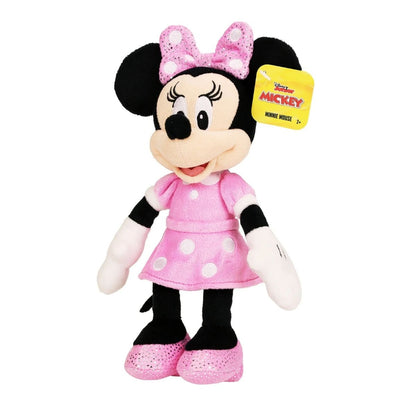 Disney Junior Mickey Mouse 9" Inch Bean Plush Toy, Minnie Mouse