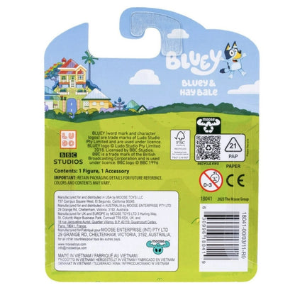Bluey Story Starter Pack, Bluey & Hay Bale 2" Inch Toy Figure