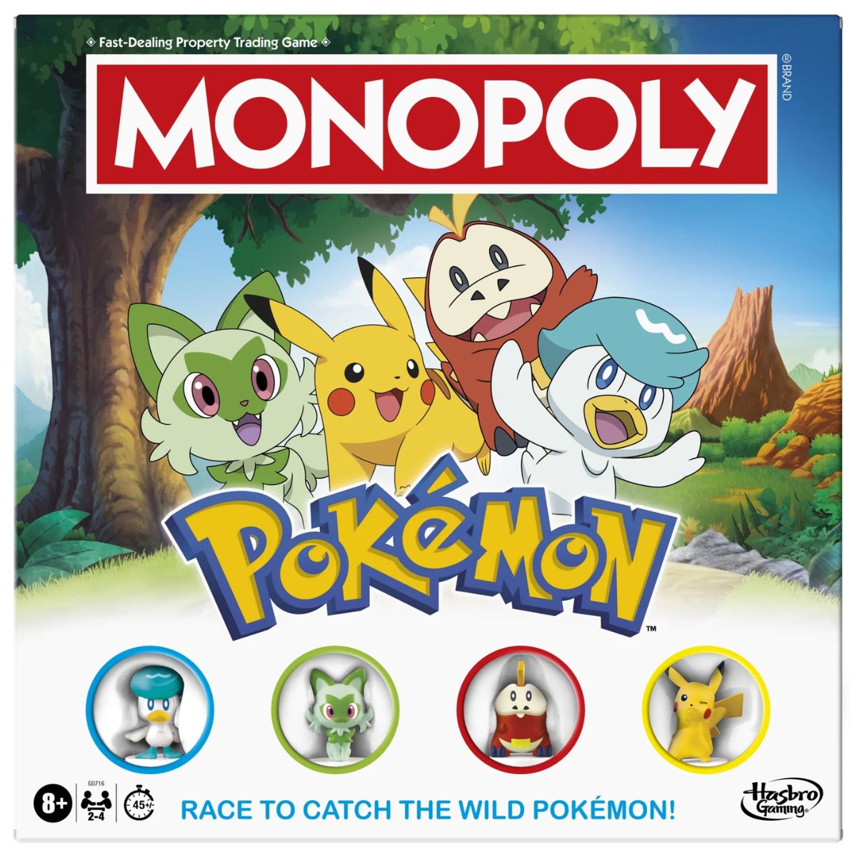 Monopoly Pokémon Edition Board Game 2 to 4 Players, Ages 8+