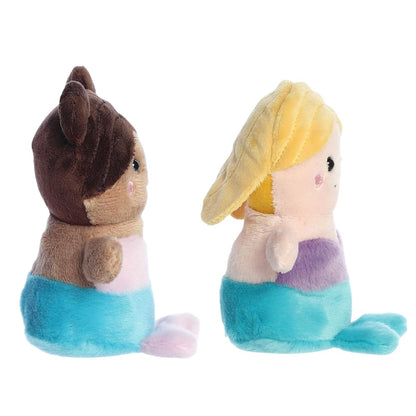 Aurora® Palm Pals™ Mythical Duo 5" Inch Plush Set, Oceana Mermaid & Serena Mermaid