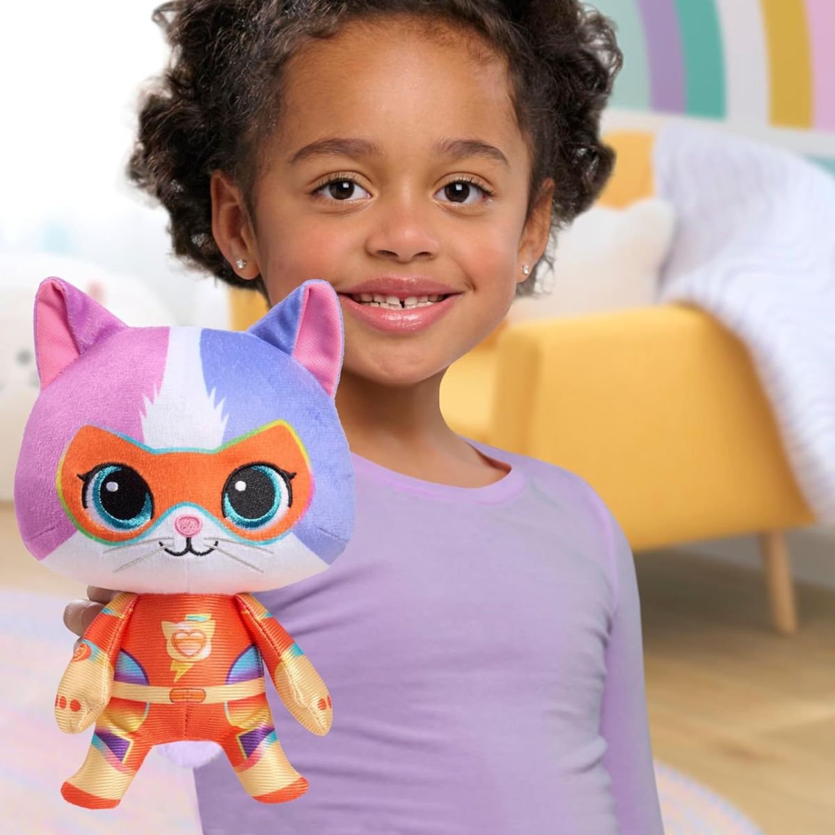 Disney Junior SuperKitties Su-Purr Charged 7" inch Buddy Stuffed Animal Plush Toy