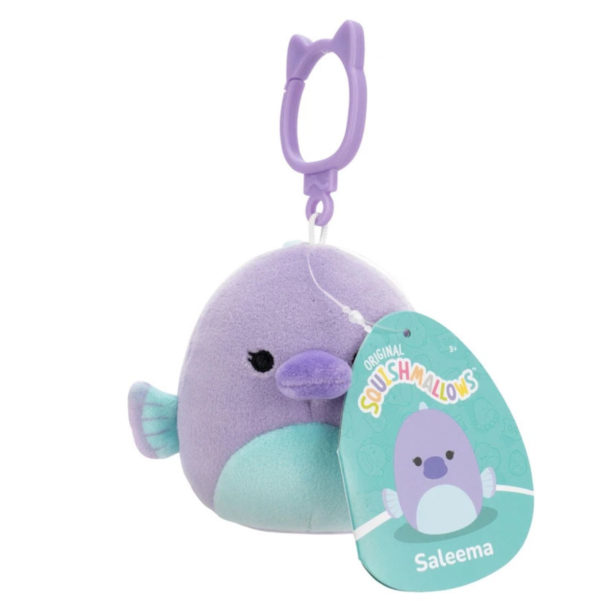 Squishmallows 3.5" Inch Clip-On Saleema the Paddle Fish Plush Toy #2695