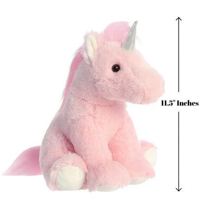 Aurora® Adorable 11.5" Inch Stuffed Animal Plush Toy, Pink Unicorn