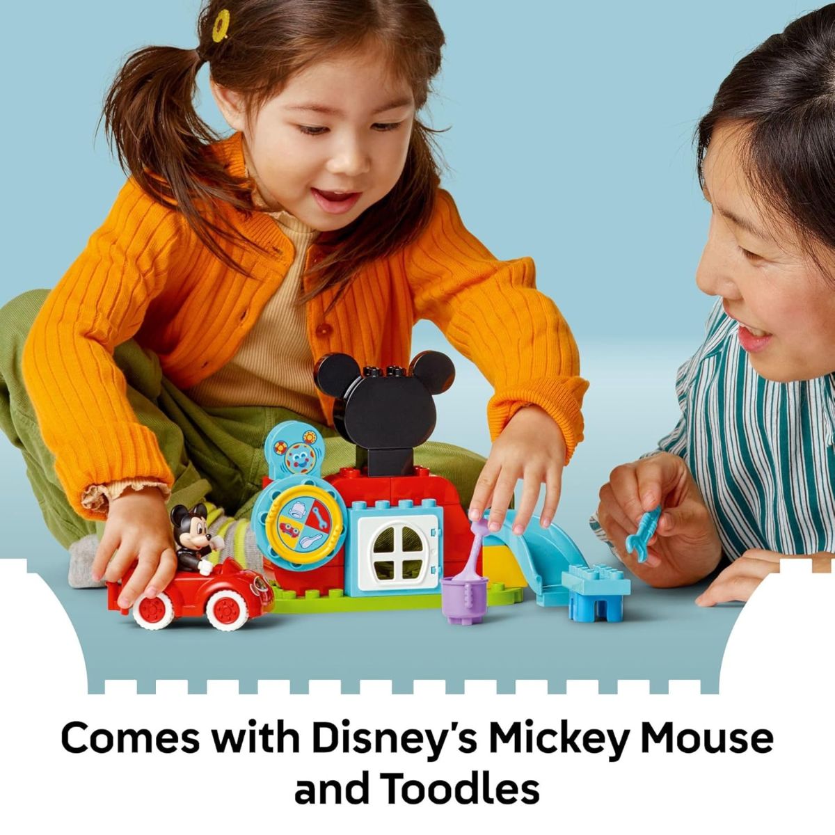 LEGO® DUPLO® Disney Mickey Mouse Clubhouse & Car Building Toy Playset 10454, 27 Pieces