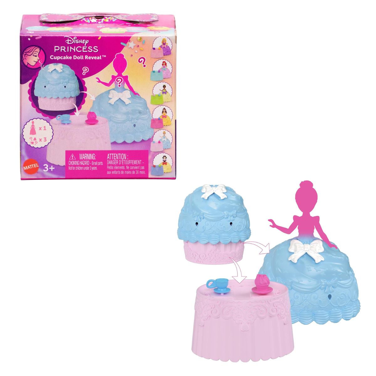 Disney Princess Sweet Scented Cupcake Doll Reveal , 1 Mystery Mini Doll