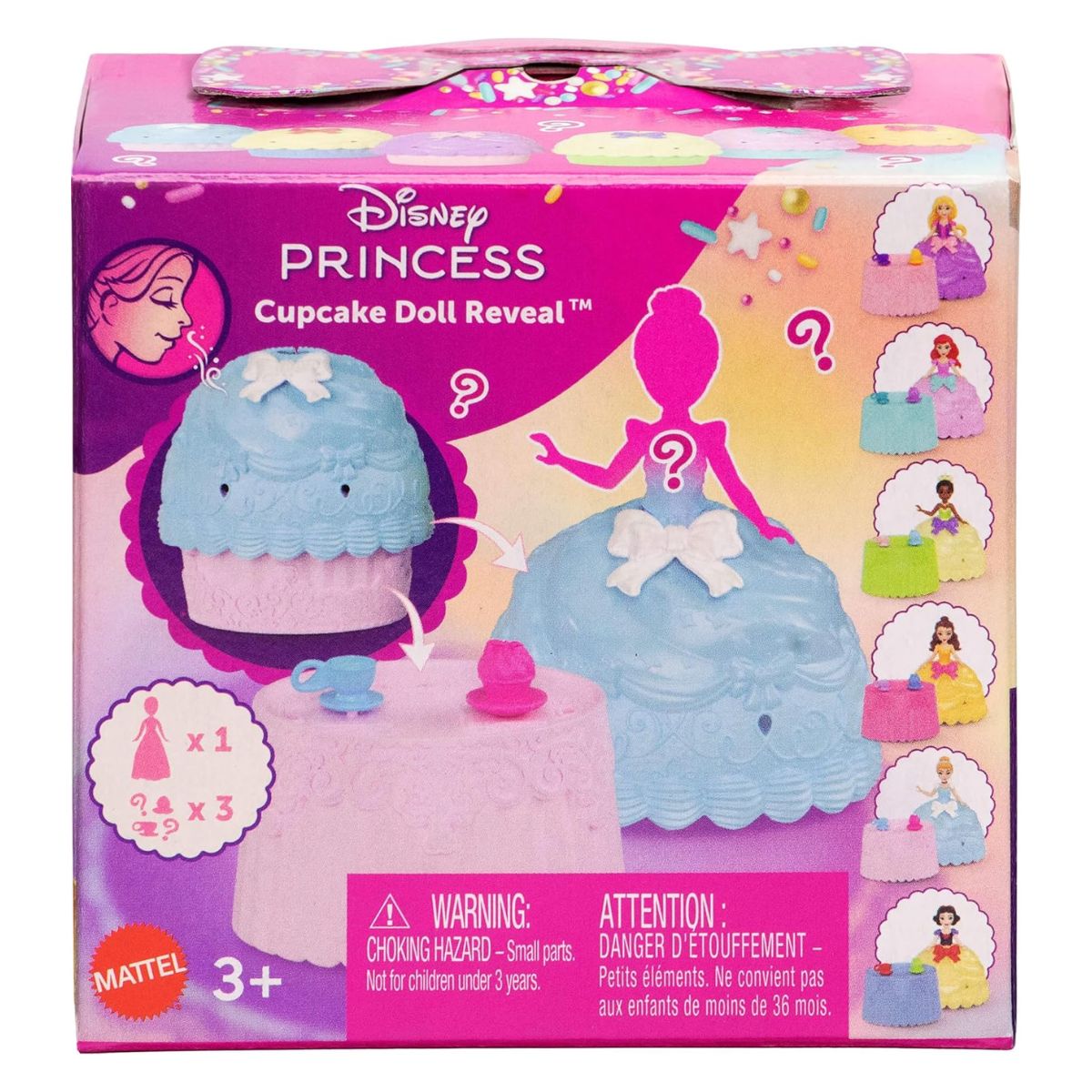 Disney Princess Sweet Scented Cupcake Doll Reveal , 1 Mystery Mini Doll