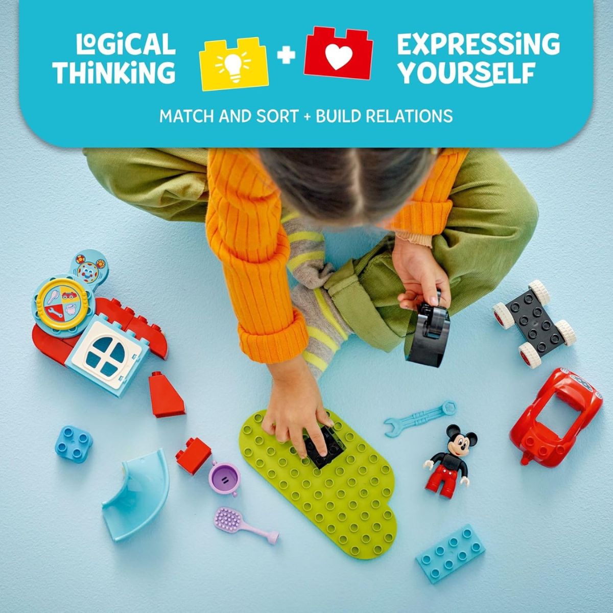 LEGO® DUPLO® Disney Mickey Mouse Clubhouse & Car Building Toy Playset 10454, 27 Pieces