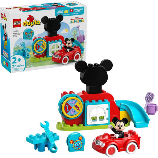 LEGO® DUPLO® Disney Mickey Mouse Clubhouse & Car Building Toy Playset 10454, 27 Pieces