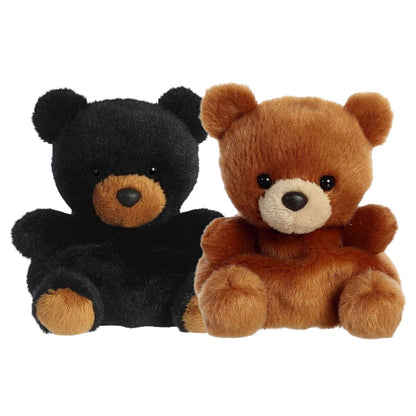 Aurora® Palm Pals™ Forest Duo 5" Inch Plush Set, Sleepy Black Bear™ & Artie Bear™