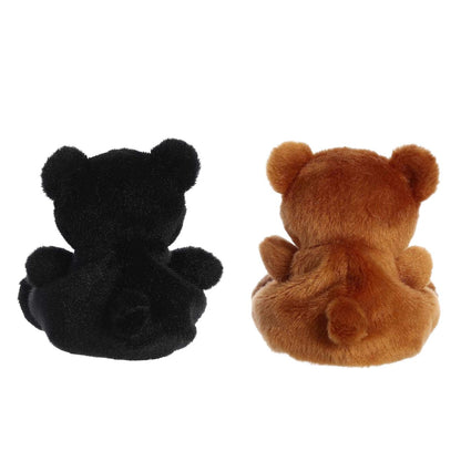Aurora® Palm Pals™ Forest Duo 5" Inch Plush Set, Sleepy Black Bear™ & Artie Bear™