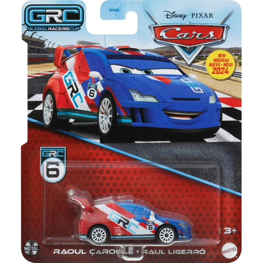 Disney Pixar Cars Global Racers Cup Character GRC Raoul Caroule Die-Cast Vehicle Car, Scale 1:55