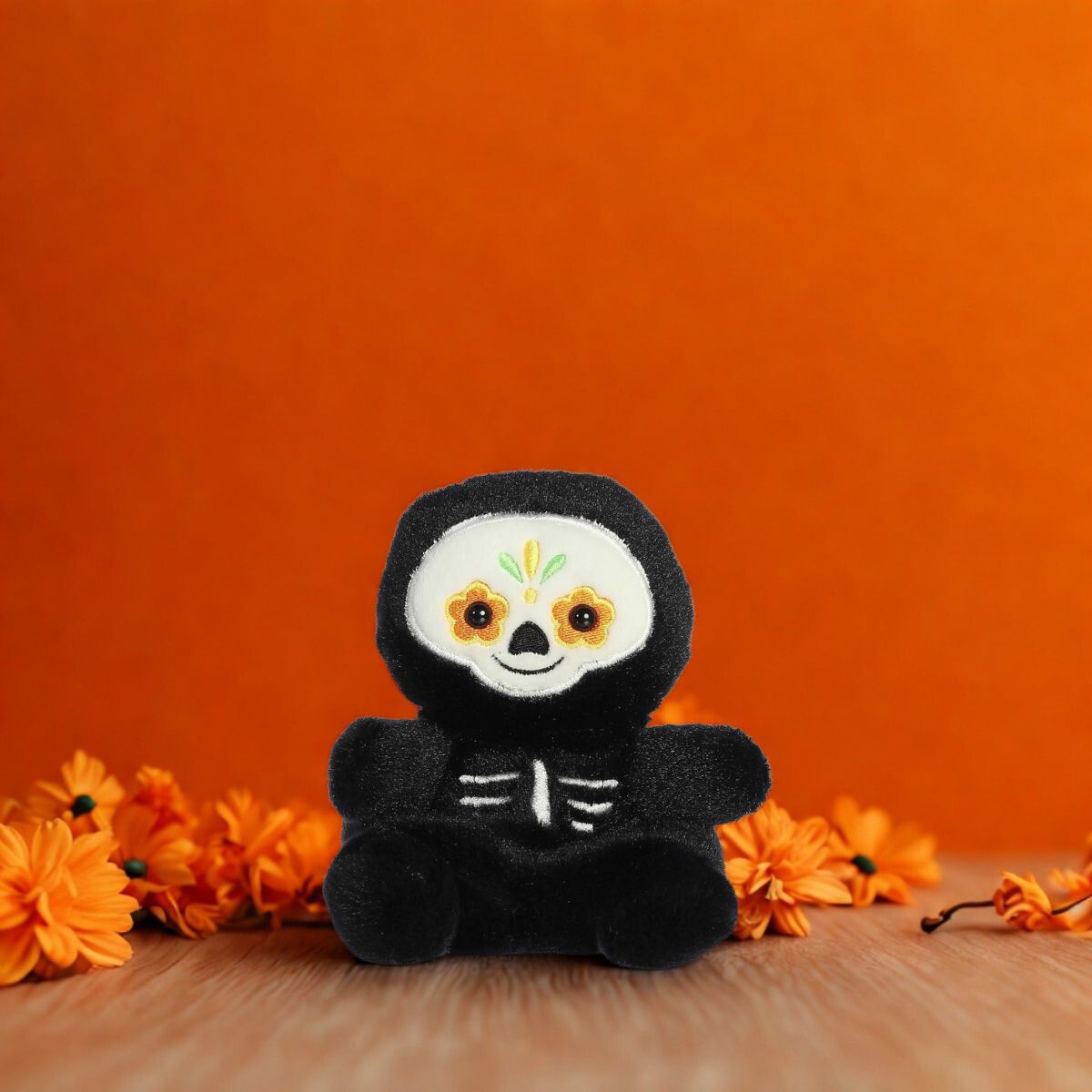 Aurora® Palm Pals™ Santiago Sugar Skull™ 5 Inch Stuffed Animal Toy, Holiday #1-240