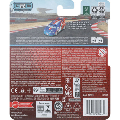 Disney Pixar Cars Global Racers Cup Character GRC Raoul Caroule Die-Cast Vehicle Car, Scale 1:55