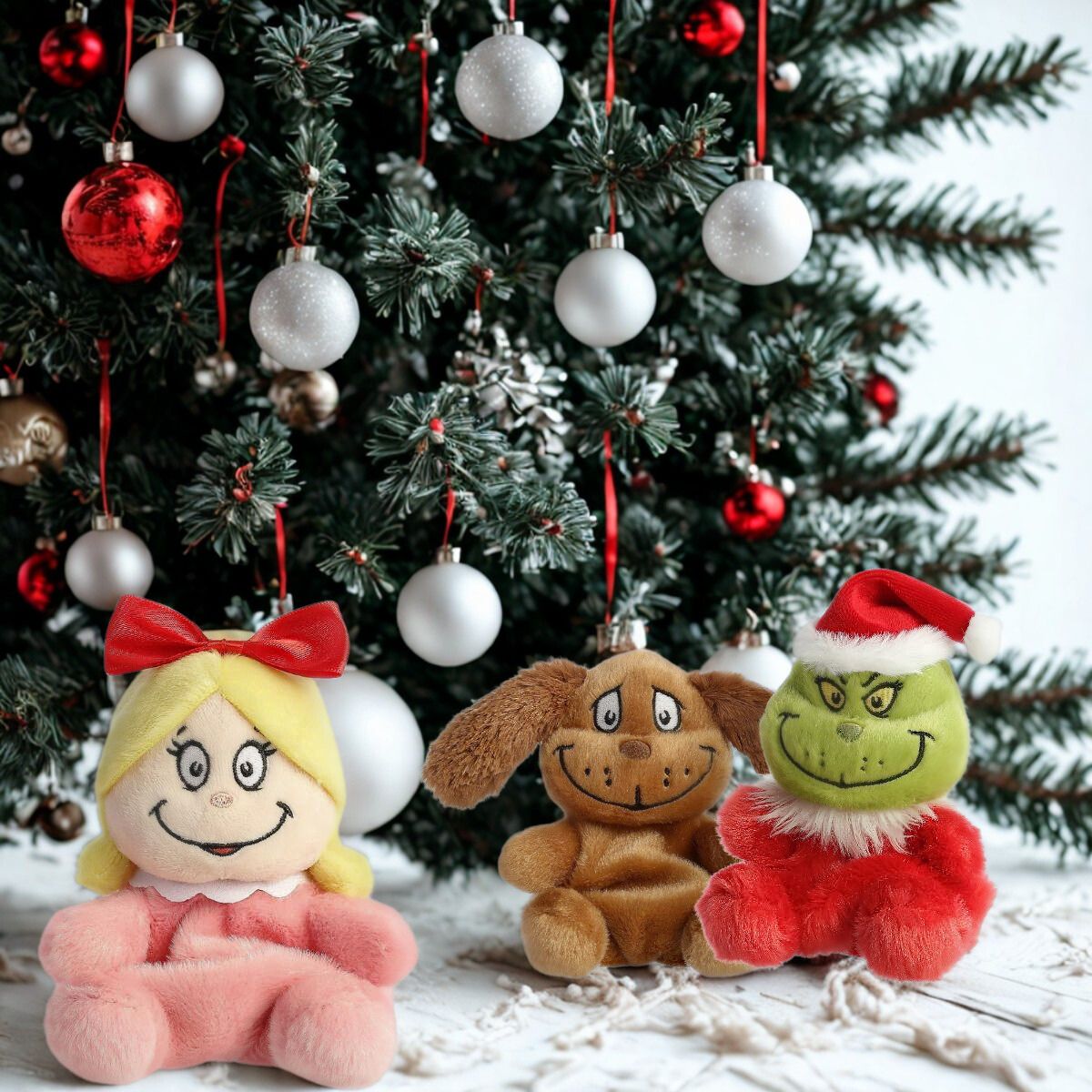Aurora® Palm Pals™ Dr. Seuss™ 5 Inch Christmas Plush Trio Set, Santa Grinch, Cindy Lou, & Max
