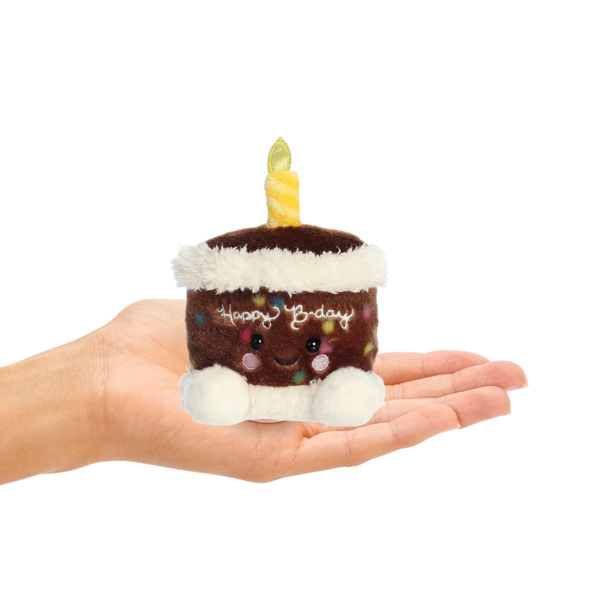 Aurora® Palm Pals™ Choco B'Day Birthday Cake™ 5 Inch Stuffed Animal Toy #1-558 Cravings