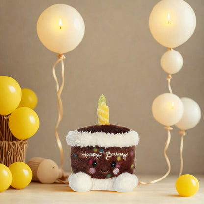 Aurora® Palm Pals™ Choco B'Day Birthday Cake™ 5 Inch Stuffed Animal Toy #1-558 Cravings