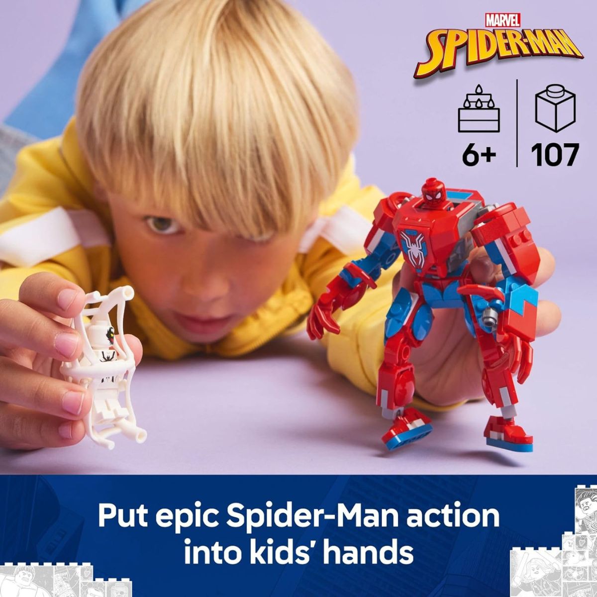 LEGO® Marvel Spider-Man Mech vs. Anti-Venom Building Kit 76308, 107 Pieces
