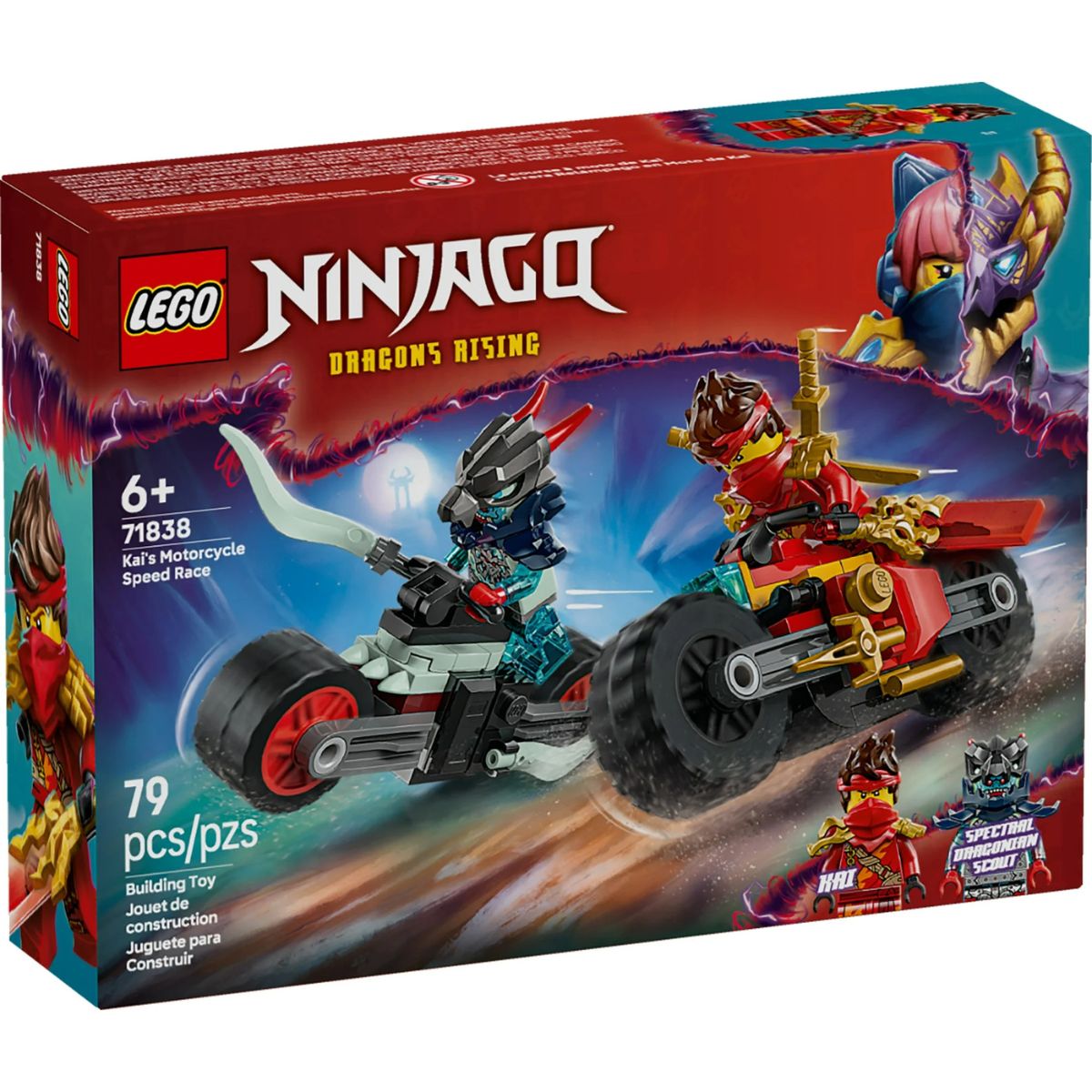 LEGO® NINJAGO Kai's Motorcycle Speed Race Building Kit 71838, 79 Pieces