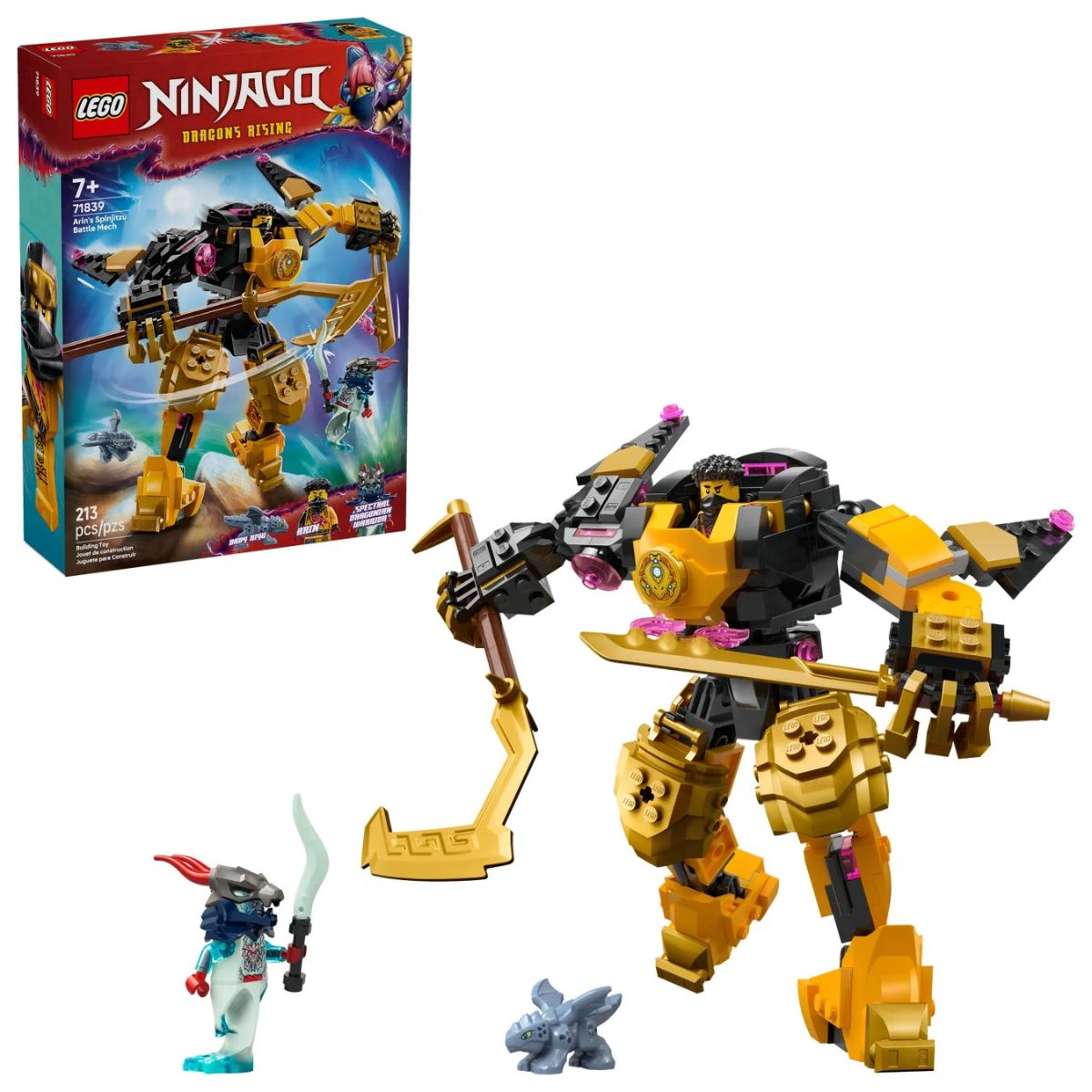 LEGO® NINJAGO Arin’s Spinjitzu Battle Mech Building Kit 71839, 213 Pieces