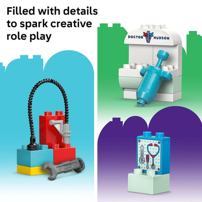 LEGO® DUPLO® Disney and Pixar Cars McQueen’s Visit to Doc’s Garage Building Kit 10456, 35 Pieces