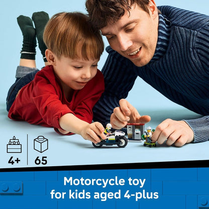 LEGO® City Motorcycle Chase Building Set 60455, 65 Pieces