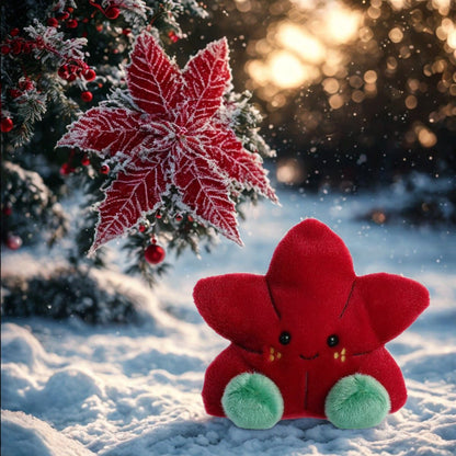 Aurora® Palm Pals™ Carmine Poinsettia™ 5 Inch Stuffed Animal Toy #1-459 Seasonal