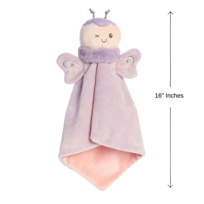 Aurora® Cuddler Flutterfly the Butterfly Luvster Cuddle Blanky 16" Inch Security Blanket Stuffed Animal Plush Toy