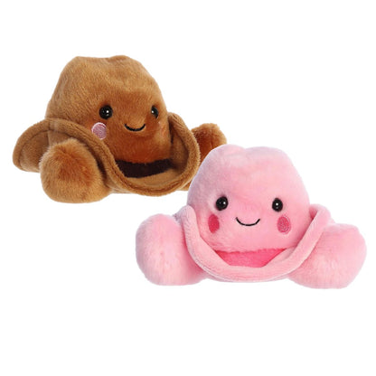 Aurora® Palm Pals™ Western Duo 5" Inch Plush Set, Orville Cowboy Hat™ & Sally Pink Cowgirl Hat™