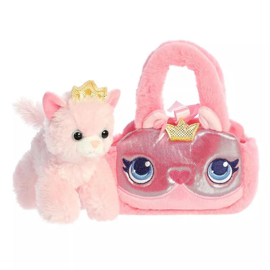 Aurora® Fancy Pals™ Glitter Princess Pink Kitty™ 8 Inch Stuffed Animal with Purse Carrier
