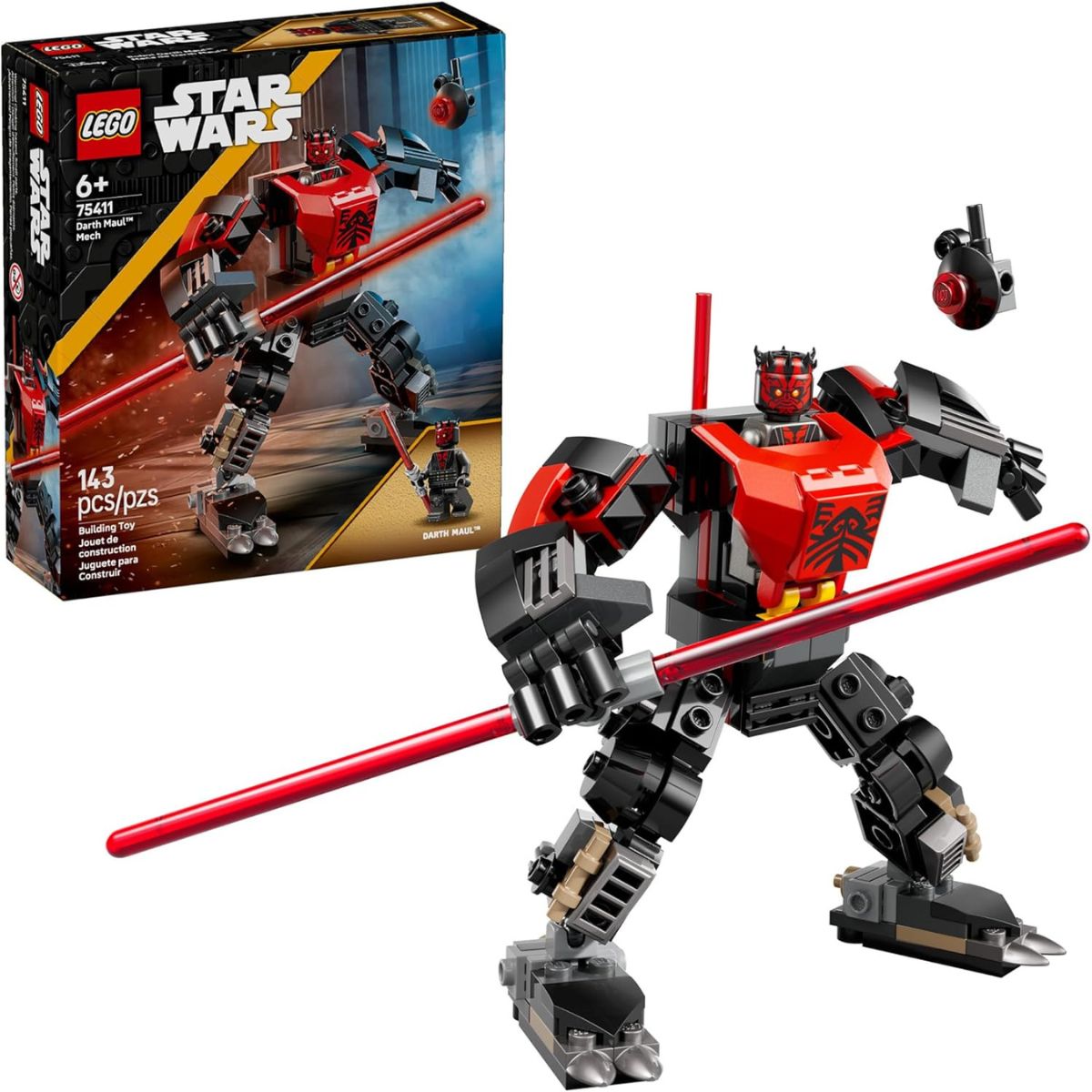 LEGO® Star Wars Darth Maul Mech Building Kit 75411, 143 Pieces