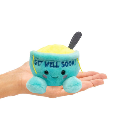 Aurora® Palm Pals™ Get Well Soon Welly Chicken Soup™ 5 Inch Stuffed Animal Toy #1-277 Sentiment