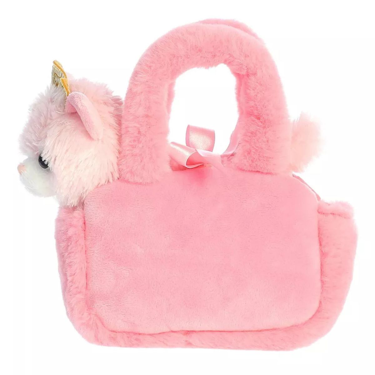 Aurora® Fancy Pals™ Glitter Princess Pink Kitty™ 8 Inch Stuffed Animal with Purse Carrier