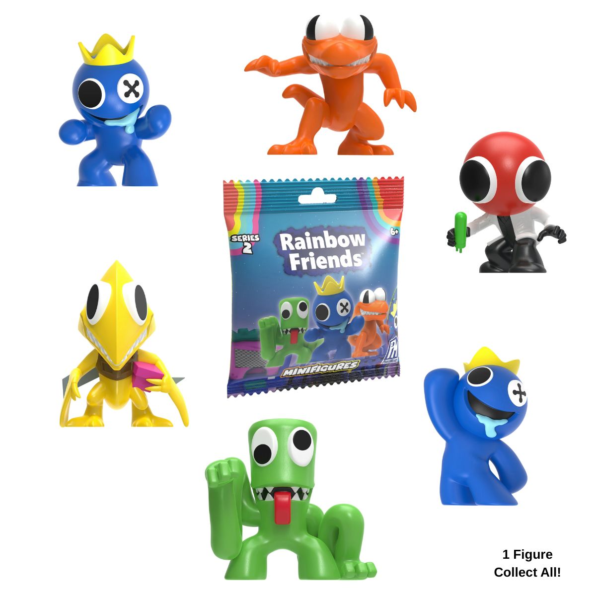 Rainbow Friends Series 2 Mystery 2" Inch Mini Figure, 2 Pack