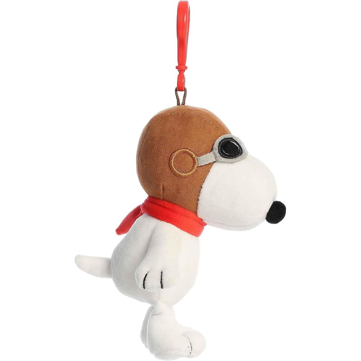 Aurora® Peanuts Flying Ace Snoopy 5 Inch Clip On Keychain Plush Stuffed Animal