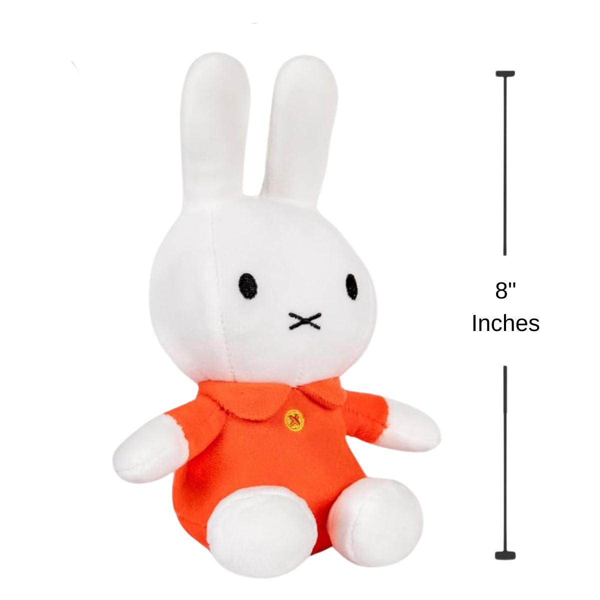Color your World with Miffy Miffy with Orange Sewn-In Dress 8" Inch Collectible Stuffed Animal Plush Toy