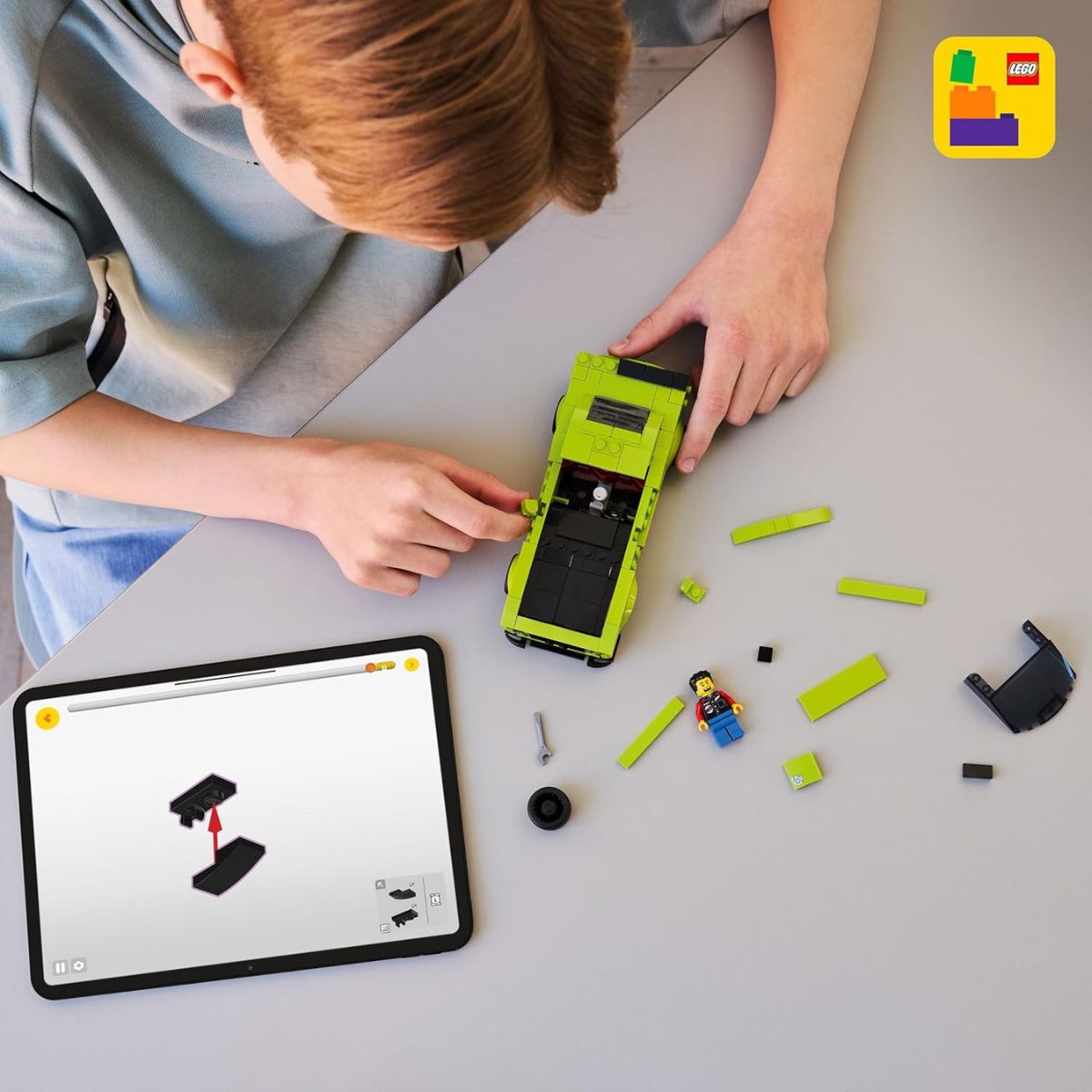 LEGO® Speed Champions Dodge Challenger SRT Hellcat Sports Car Building Kit 77237,  390 Pieces